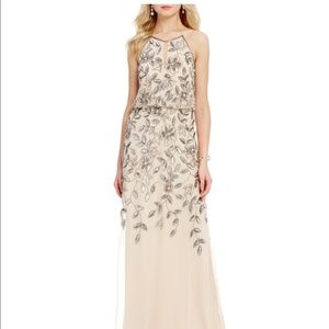NWT Adrianna Powell Bead Halter Gown Size 12